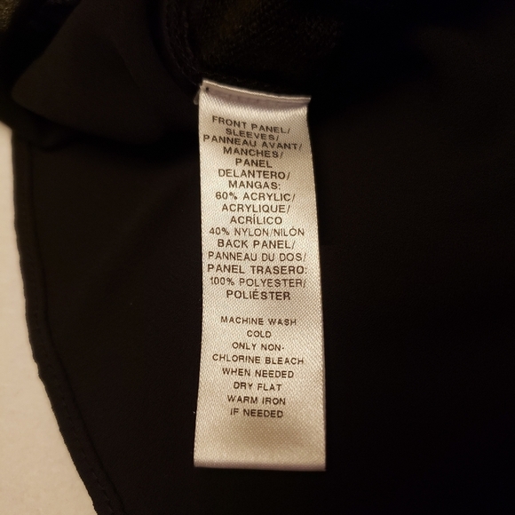 Loft Black Sweater with semi sheer back - Picture 10 of 10